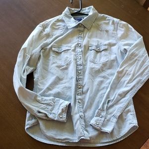 American eagle demin long sleeve button down small